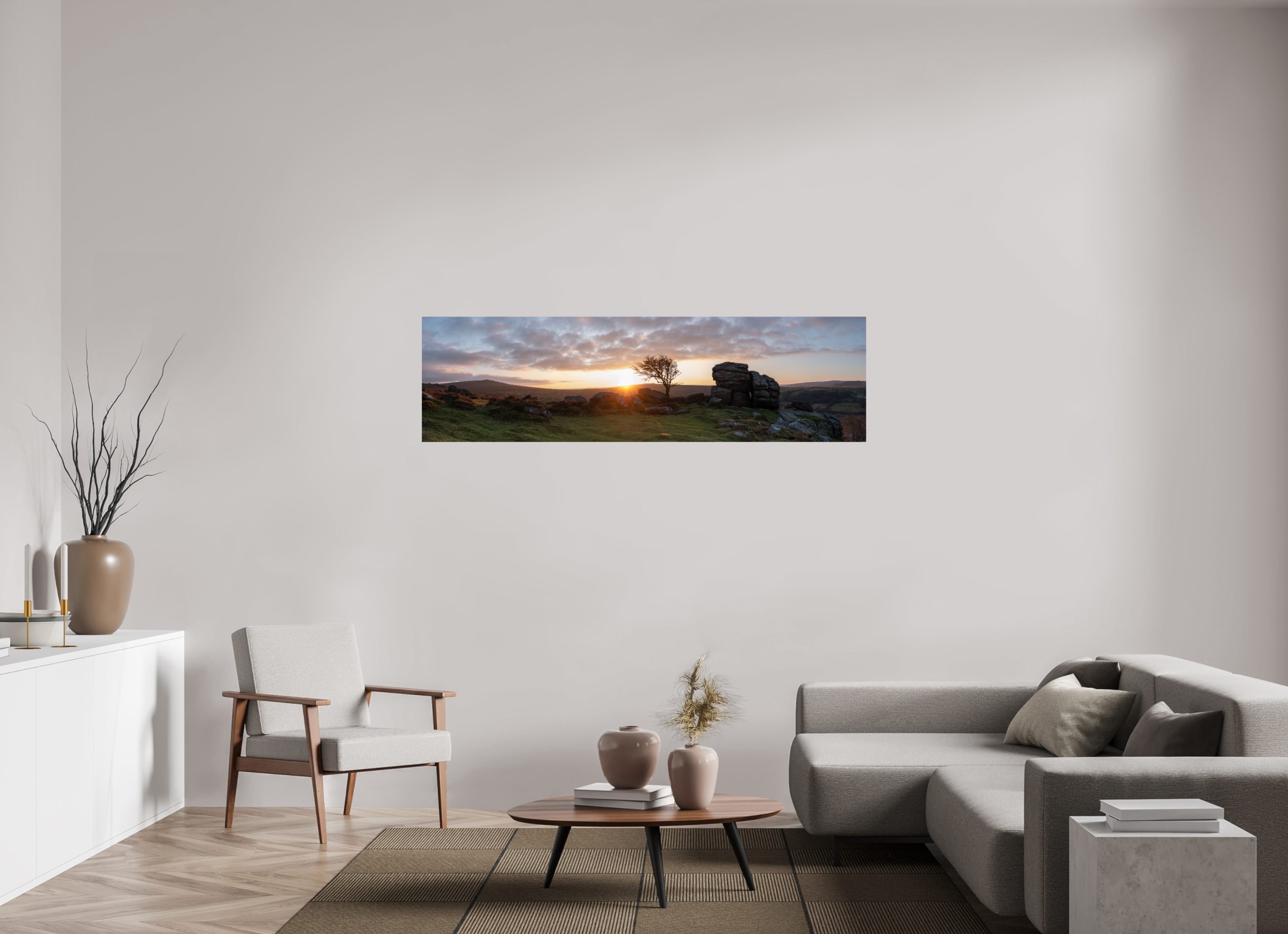177.3 x 50 cm, Fine Art Print – Photo Rag Baryta – Unframed Light at Saddle Tor