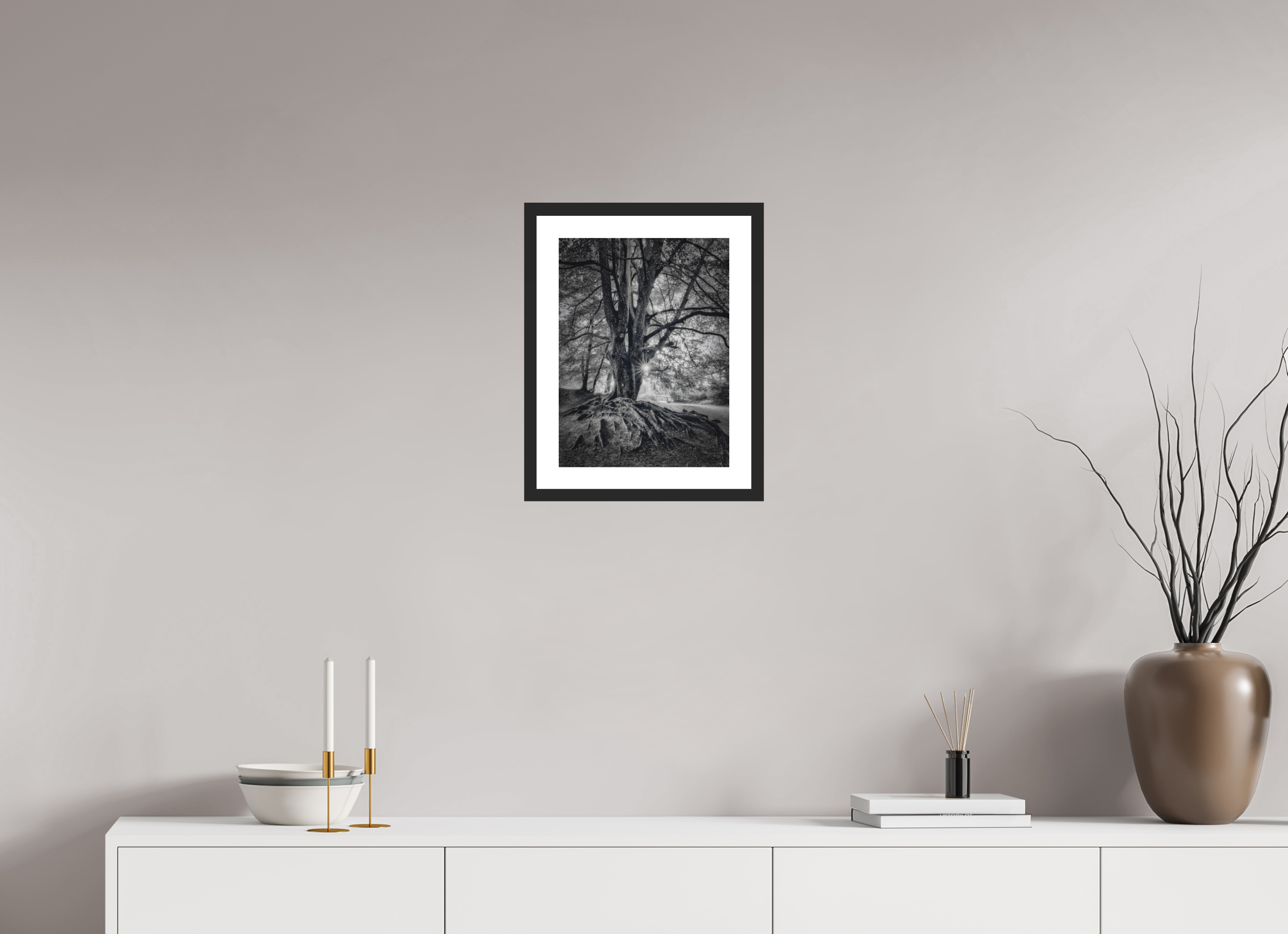30 x 40 cm, Premium Fine Art – Baryta – Black Frame – Museum Glass Veteran of the Forest