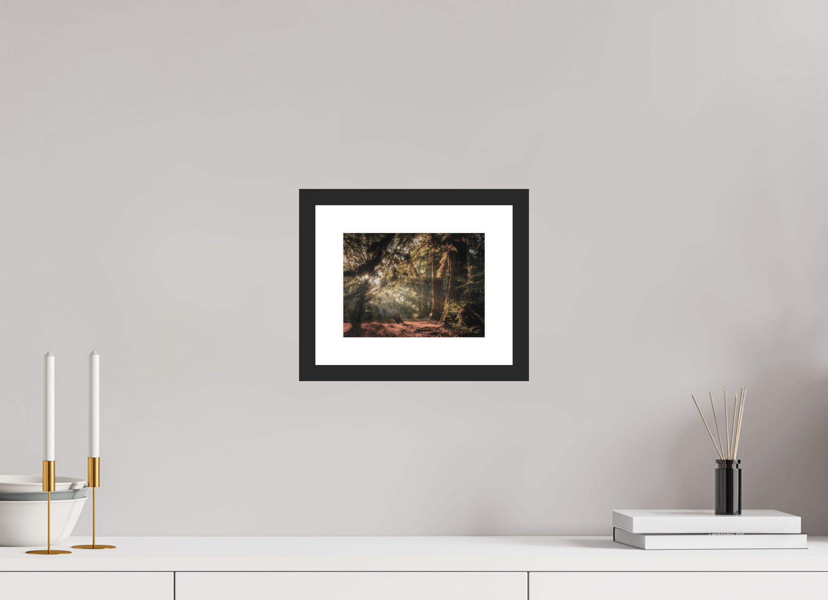 20 x 15 cm, Premium Fine Art – Baryta – Black Frame – Museum Glass Where the Woodland Glows