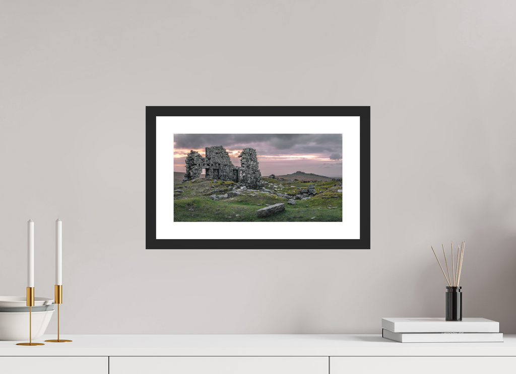 37.4 x 20 cm, Photo Rag – Black Frame – Museum Glass Echoes of Foggintor
