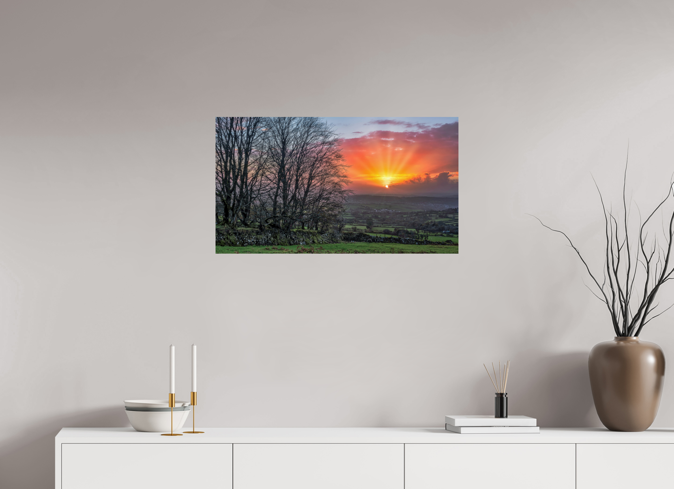 80 x 45 cm, Fine Art Print – Photo Rag Baryta – Unframed When The Moor Caught Fire