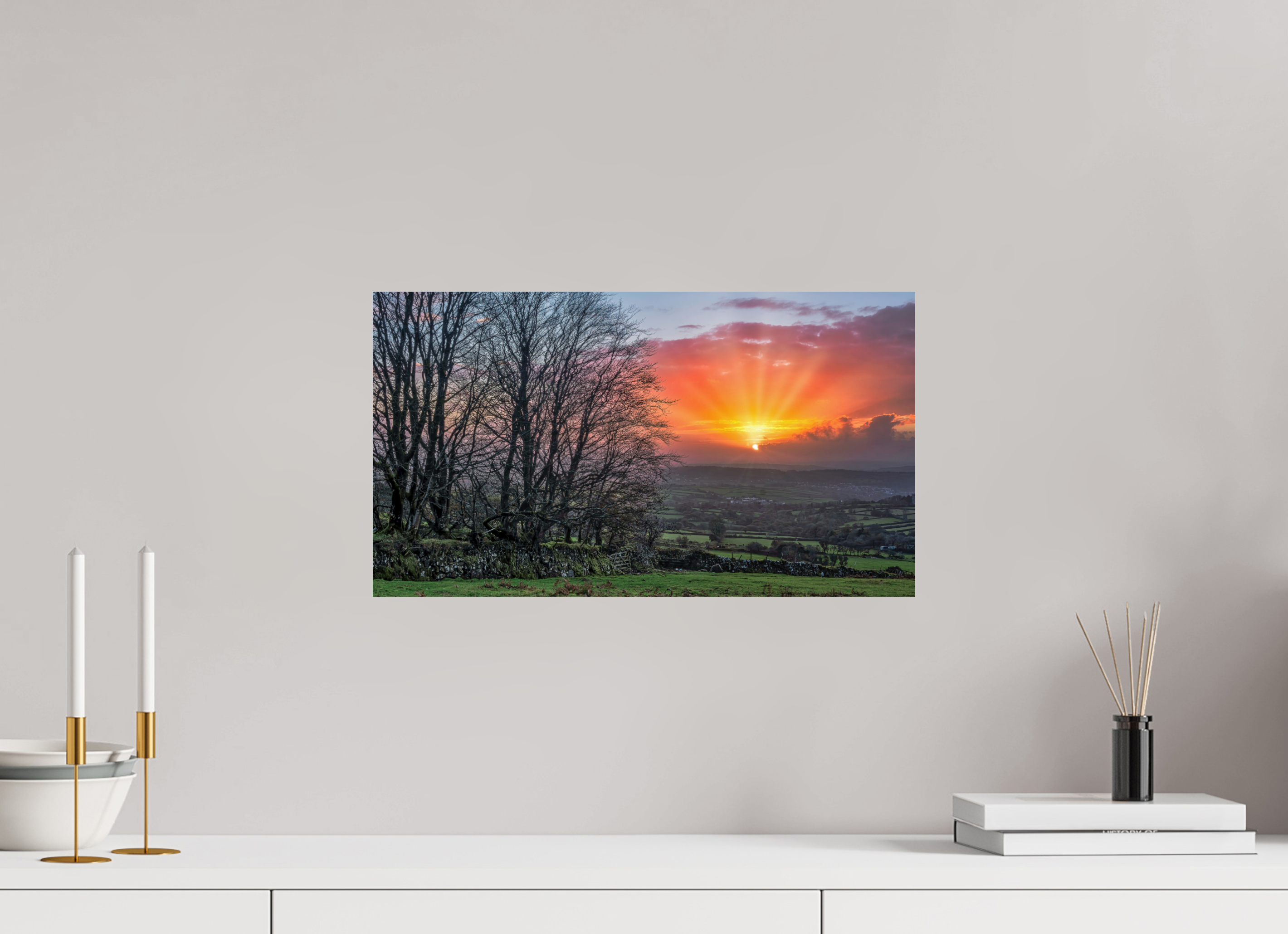 48 x 27 cm, Fine Art Print – Photo Rag Baryta – Unframed When The Moor Caught Fire