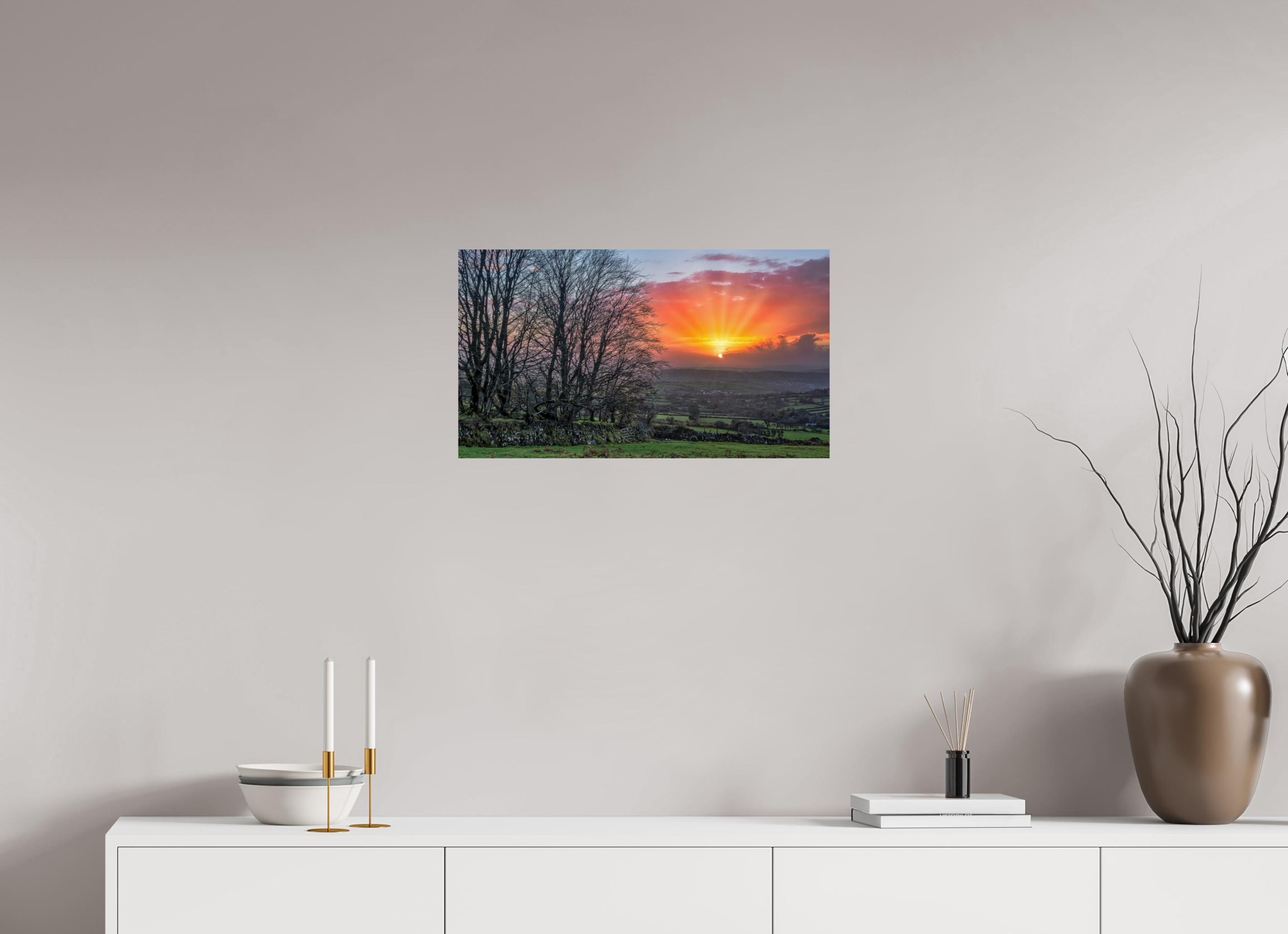 64 x 36 cm, Fine Art Print – Photo Rag Baryta – Unframed When The Moor Caught Fire