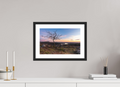 38.7 x 25 cm, Photo Rag – Black Frame – Museum Glass Sentinel at Sunset