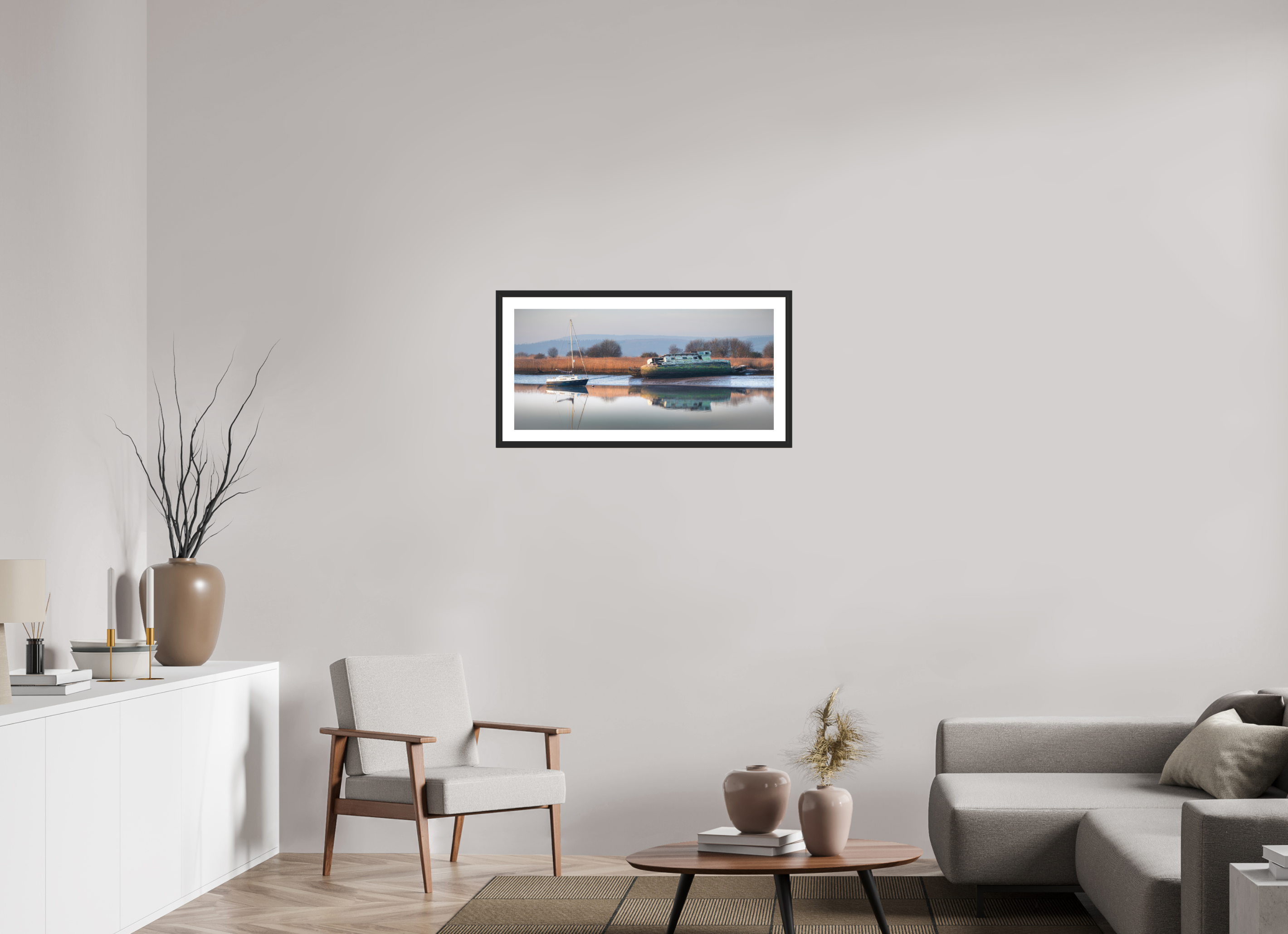 84.7 x 40 cm, Premium Fine Art – Baryta – Black Frame – Museum Glass Passing Time