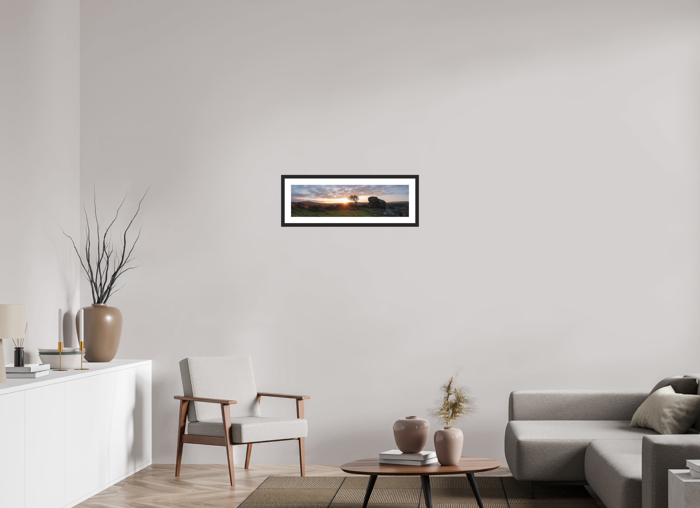 70.9 x 20 cm, Premium Fine Art – Baryta – Black Frame – Museum Glass Where the Moor Meets the Light
